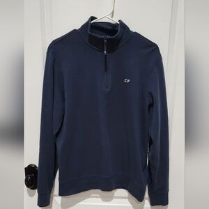Vineyard Vines Men's Dark Blue Zip-Up Sweater